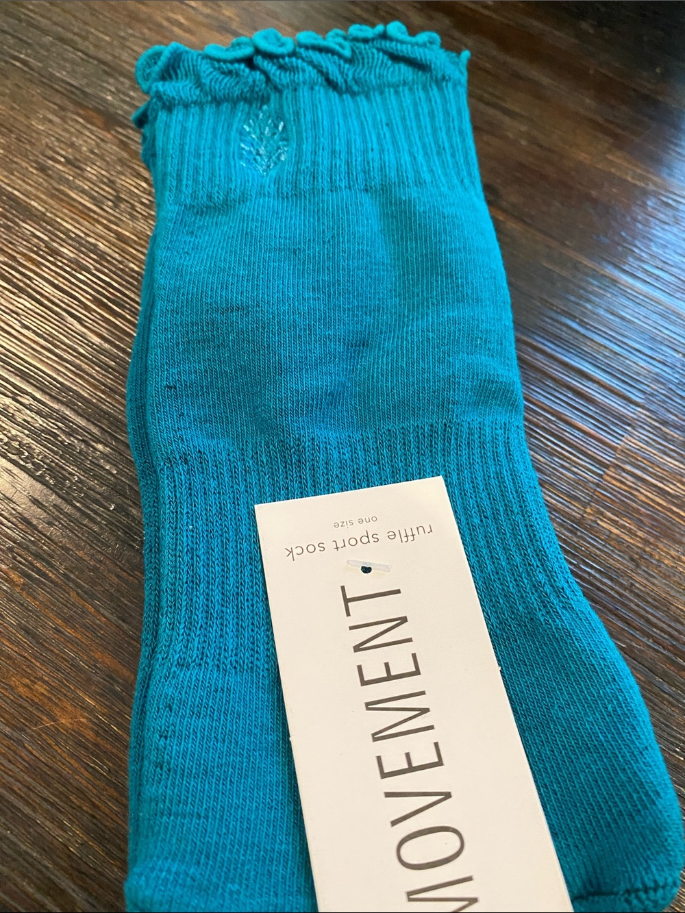Free People Ruffle Socks Teal